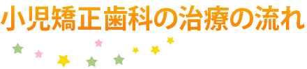 小児矯正歯科の治療の流れ